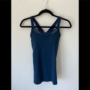 Lulu Lemon dark blue workout top